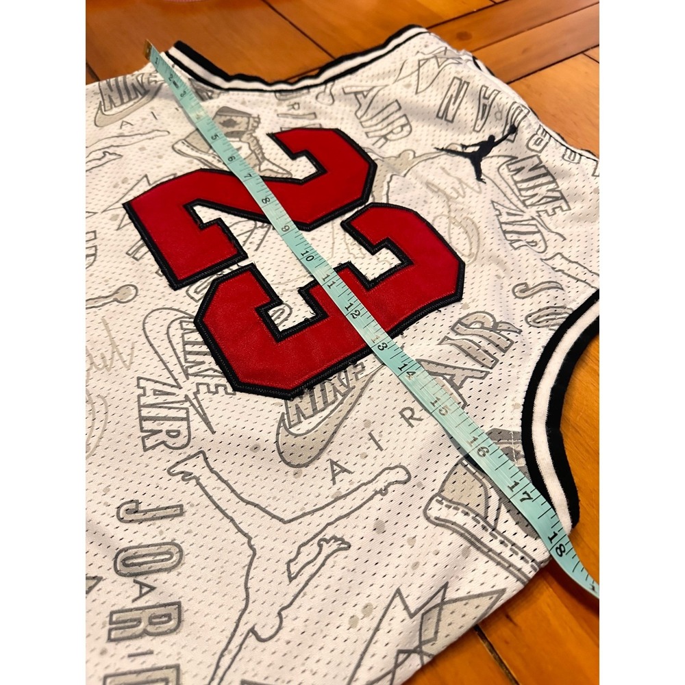 Nike Air Jordan 23 Kids XL Basketball‎ Jersey White All Over Print Mesh Tank - Picture 7 of 7